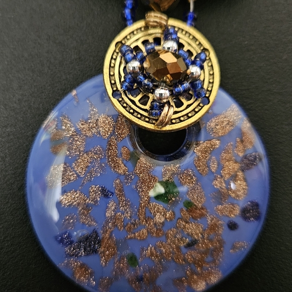 Othr Blue and Gold Statement Necklace - Picture 2 of 2